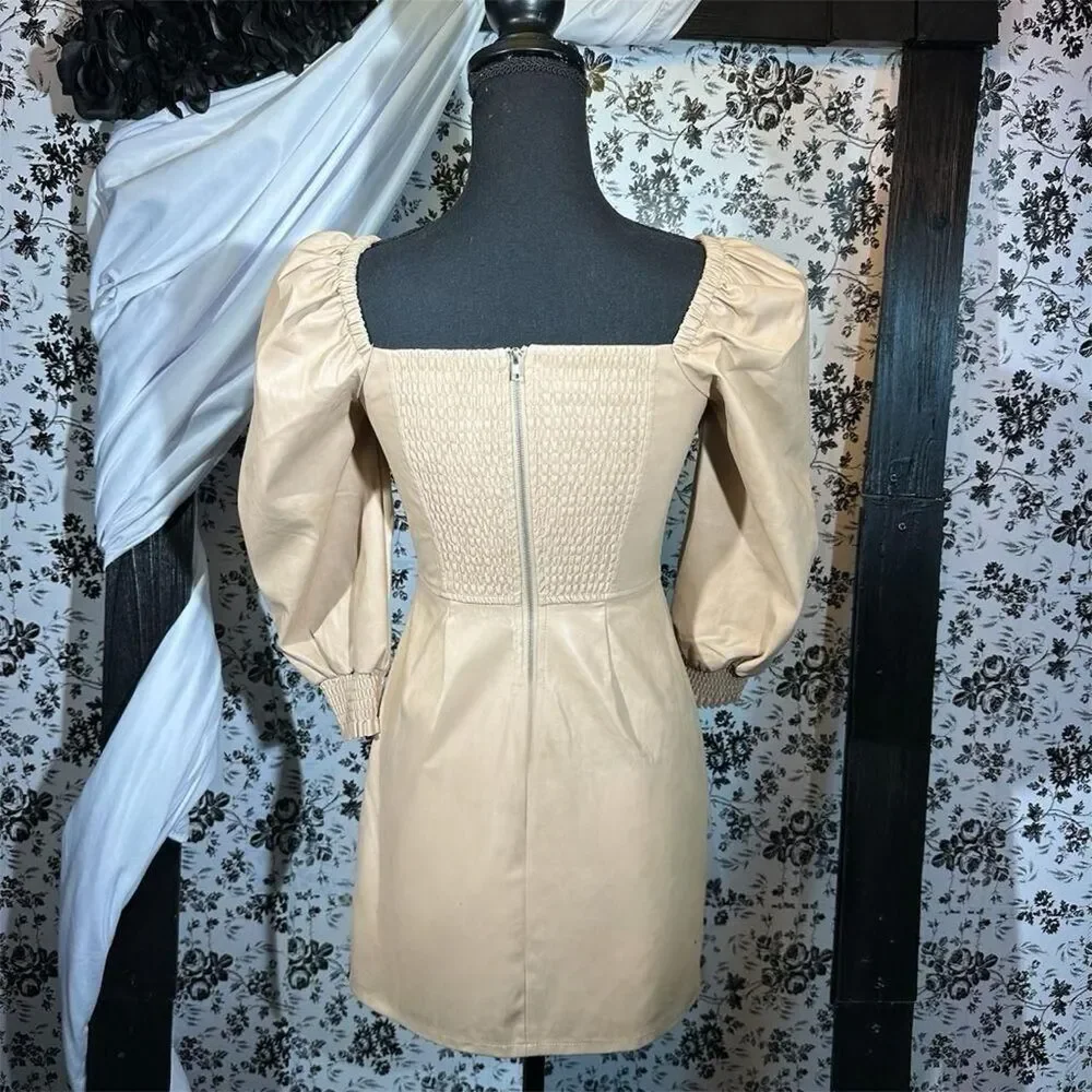 7-for-all-mankind Women's Tan Dress sz xs - Picture 7 of 8